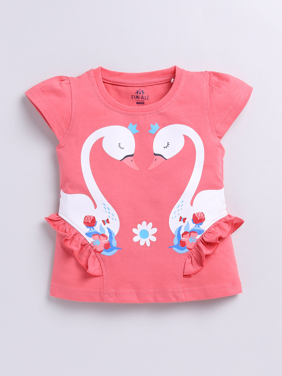 Swan & Friendship 2 Pc Printed Tops