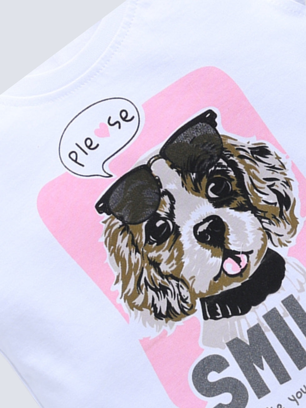 Sunshine & Smile Dog 2 Pc Printed Tops