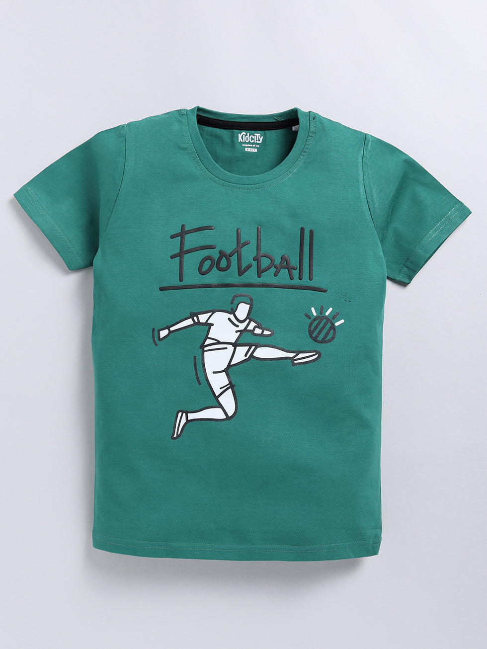 Leaf Print & Football Theme 2 Pc Printed T-Shirts
