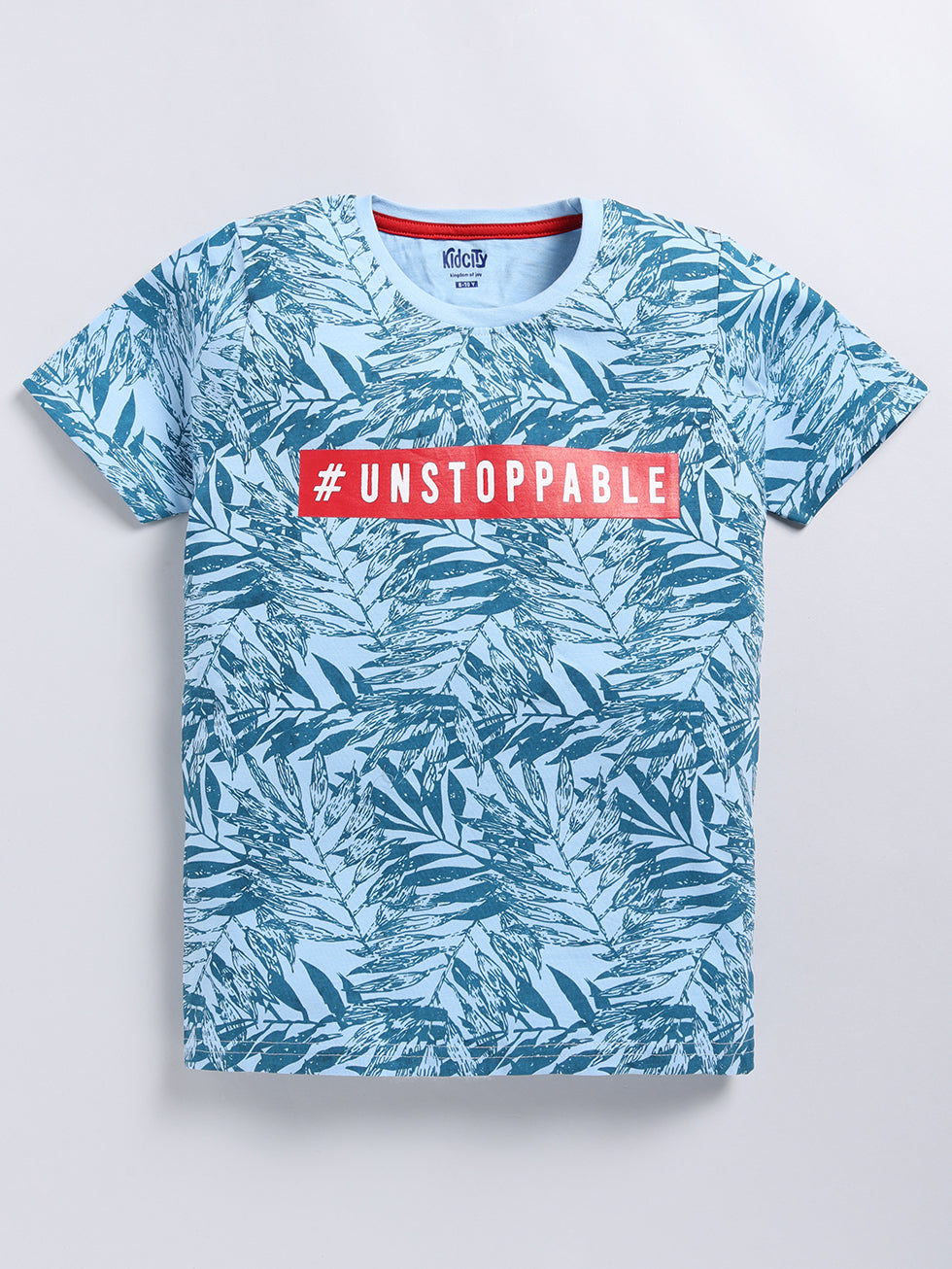 Leaf Print & Football Theme 2 Pc Printed T-Shirts