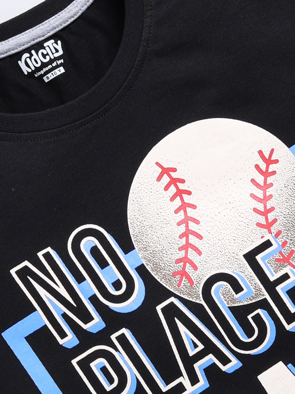 Baseball Print & Yellow Striped Graphic 2 Pc Printed