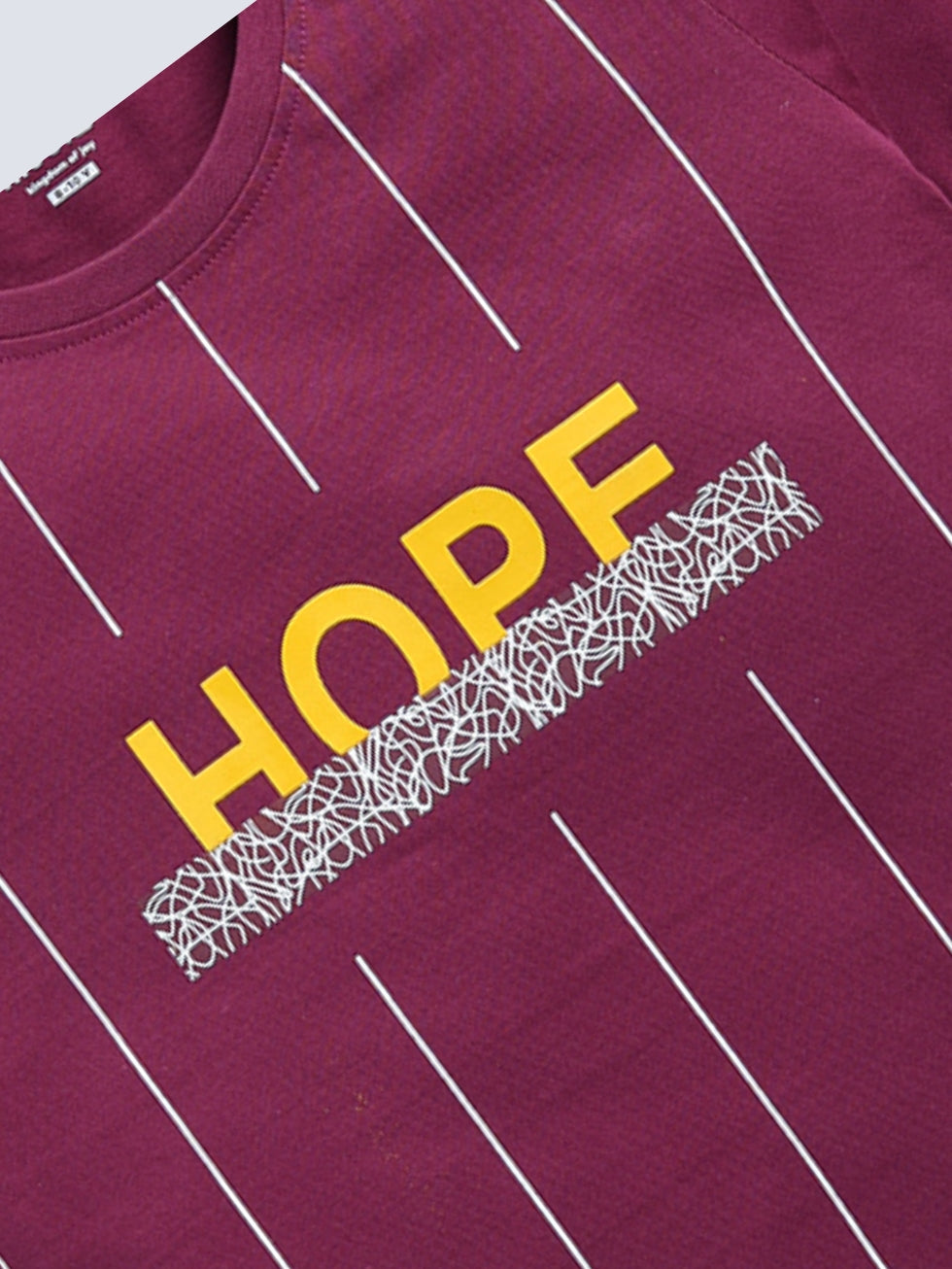 Hope Text Maroon & Mint Green Henley 2 Pc T-Shirts
