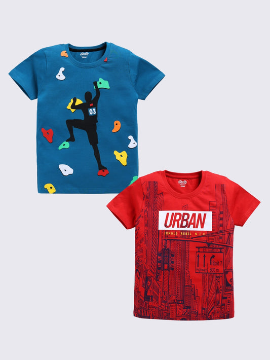 Climber 03 & Urban Jungle Trendy Graphic 2 Pc T-Shirts