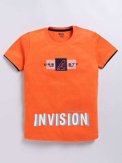 Stay Positive & Invision Urban Text 2 Pc Printed T-Shirts