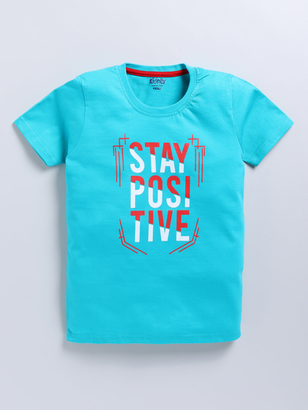 Stay Positive & Invision Urban Text 2 Pc Printed T-Shirts