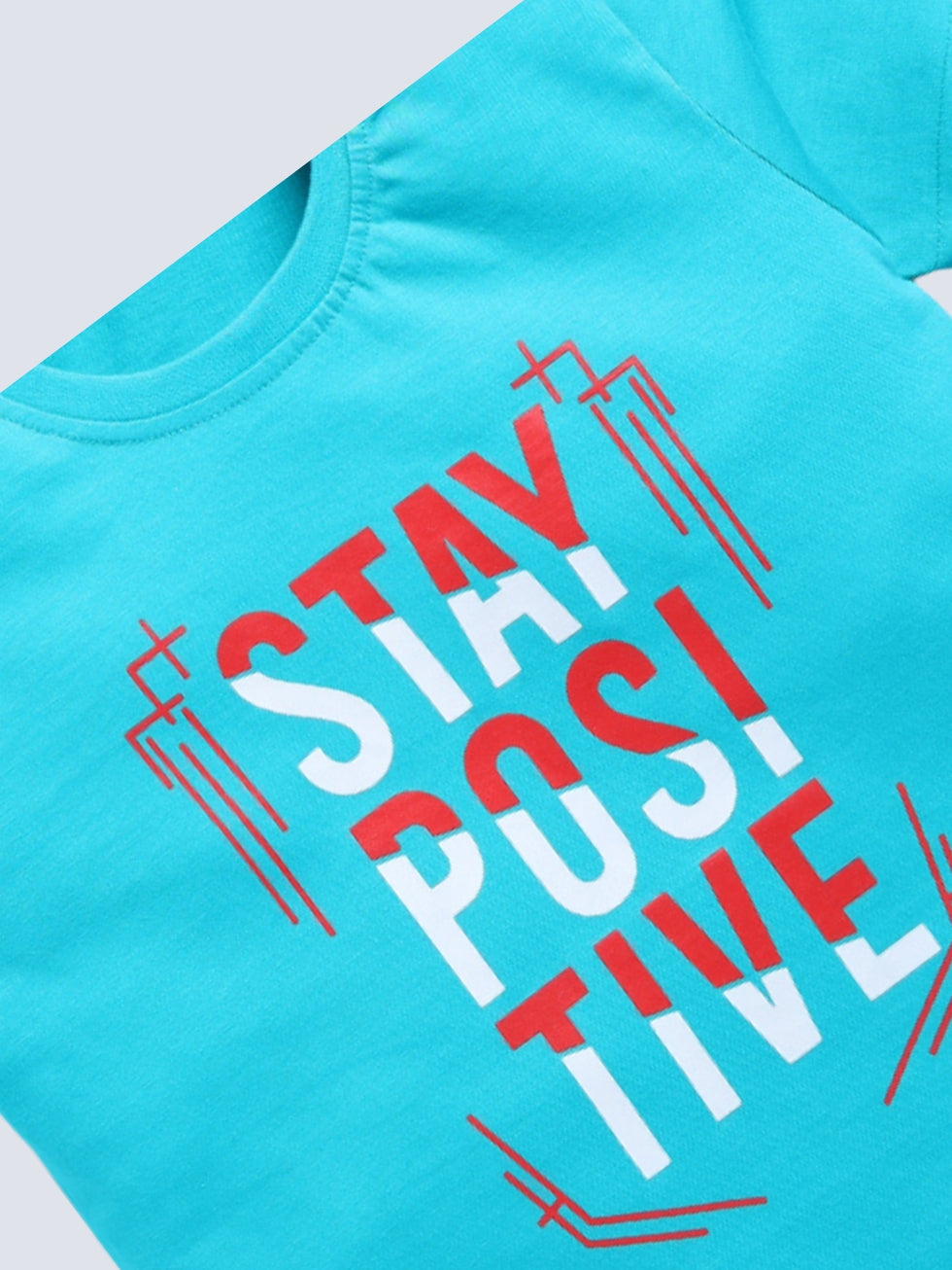 Stay Positive & Invision Urban Text 2 Pc Printed T-Shirts