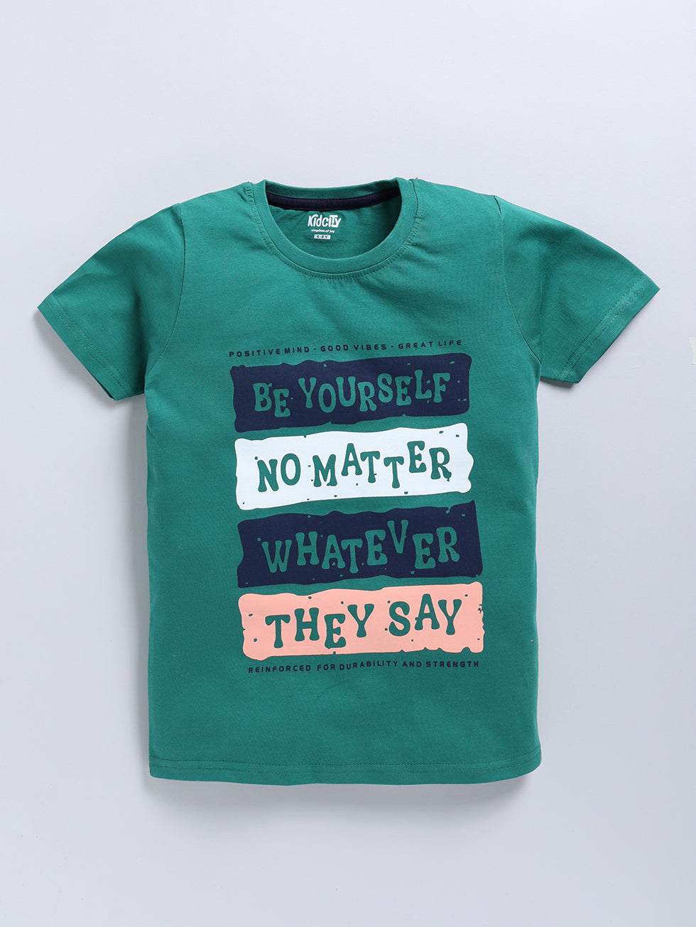 Be Yourself & Discover Dimensions Text Print 2 Pc T-Shirts
