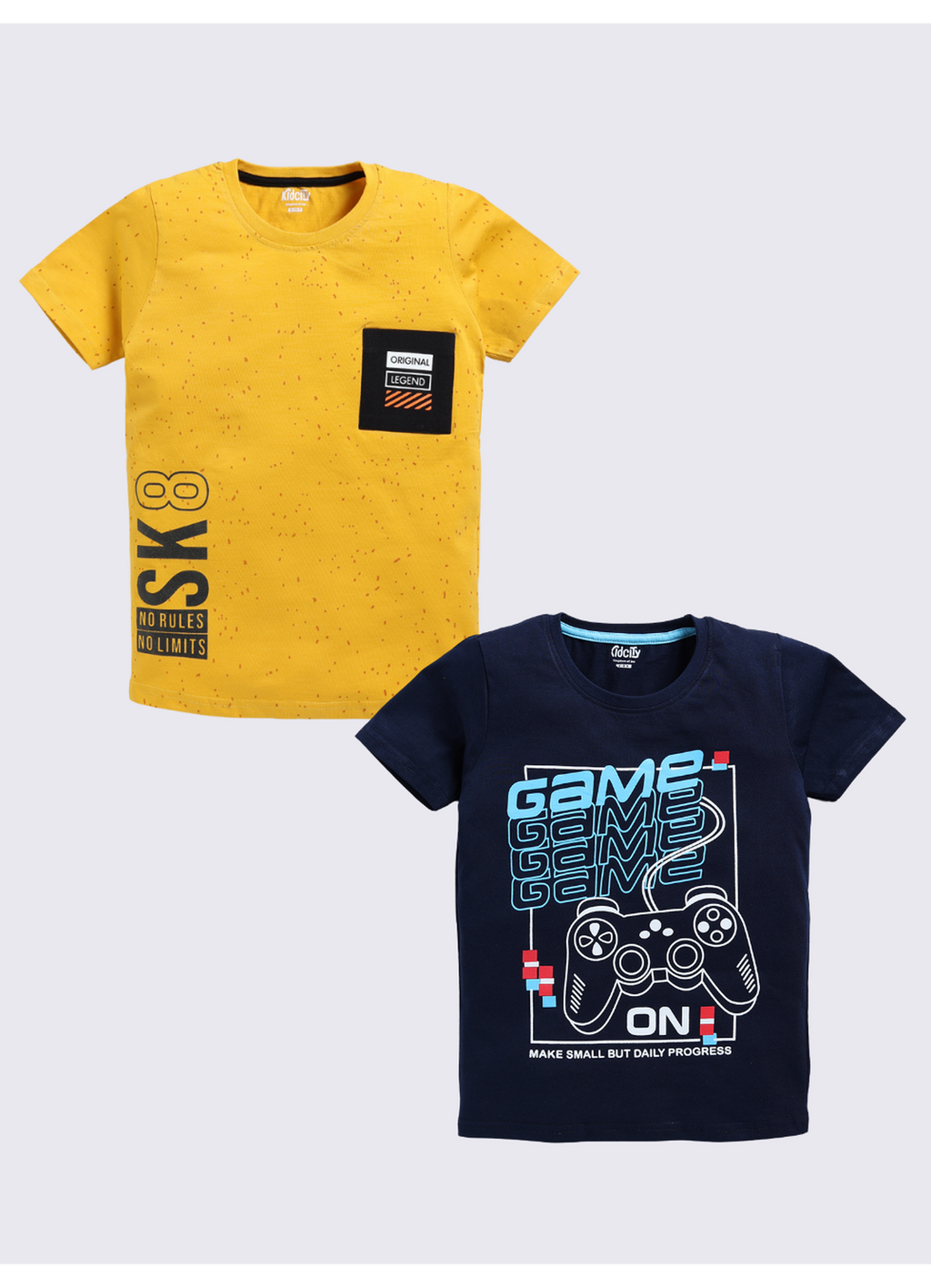Gamer & Skate Theme 2 Pc Printed T-Shirts
