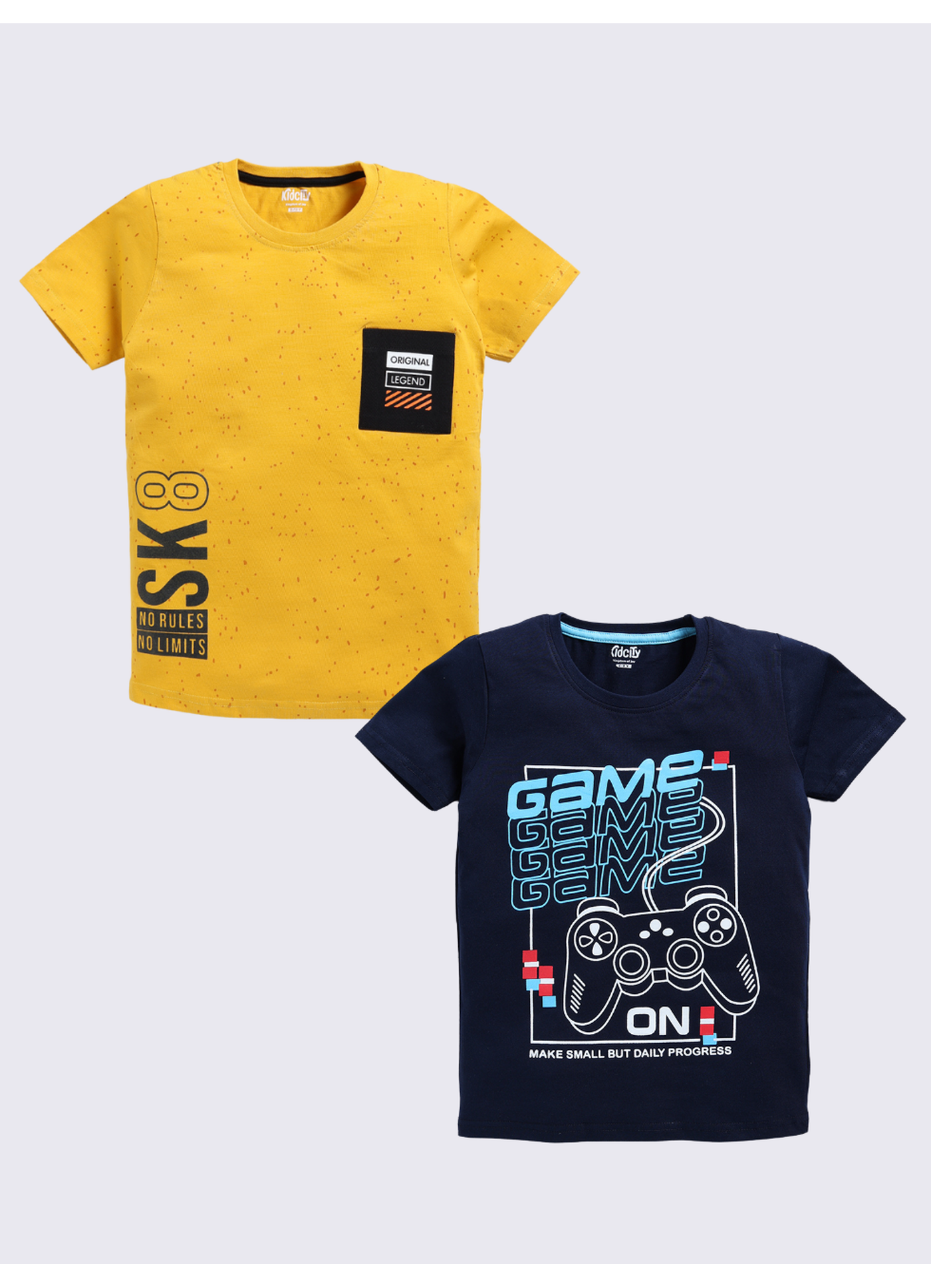 Gamer & Skate Theme 2 Pc Printed T-Shirts
