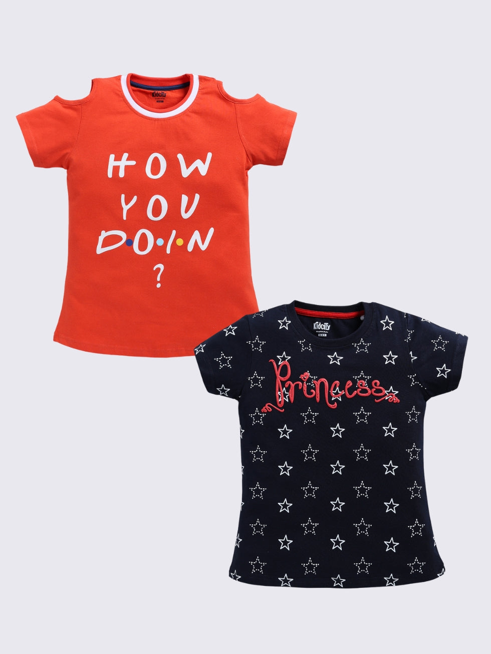 Text and Star Graphics T-shirts