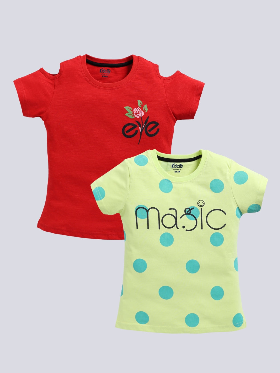 Text and Flower Graphics T-Shirts