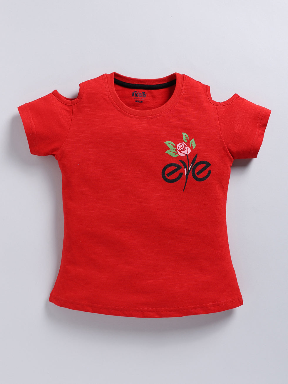 Text and Flower Graphics T-Shirts