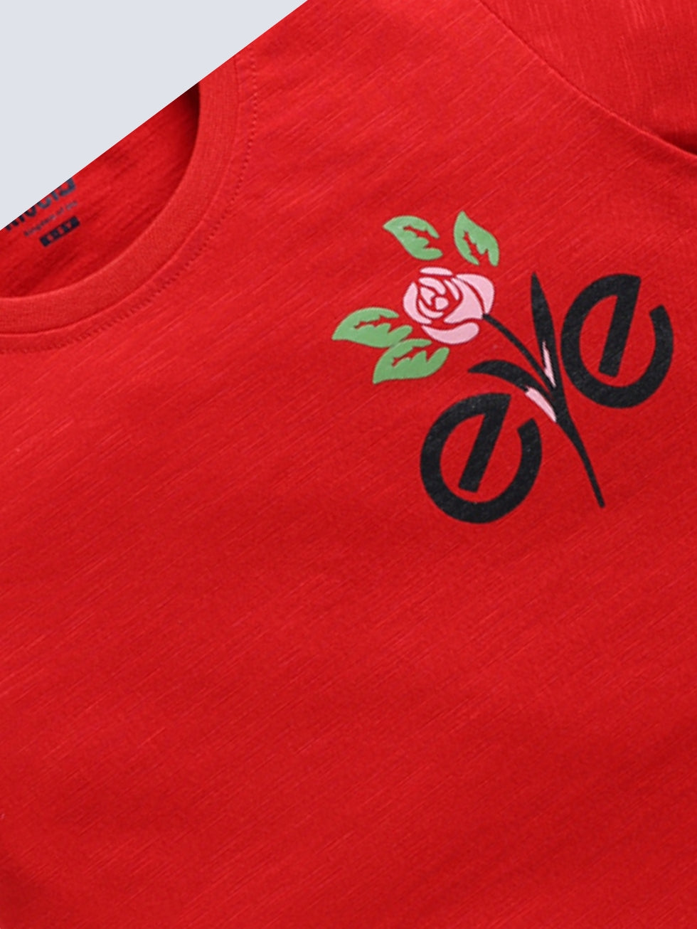 Text and Flower Graphics T-Shirts