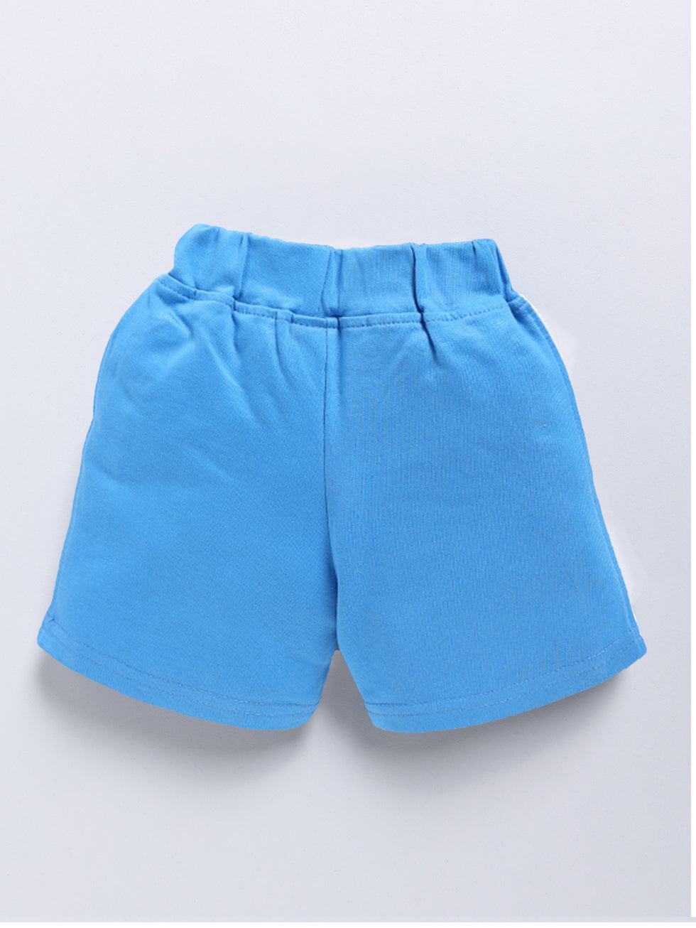 Brown Basic & Blue Dude Printed Sporty Style 2 Pc Shorts