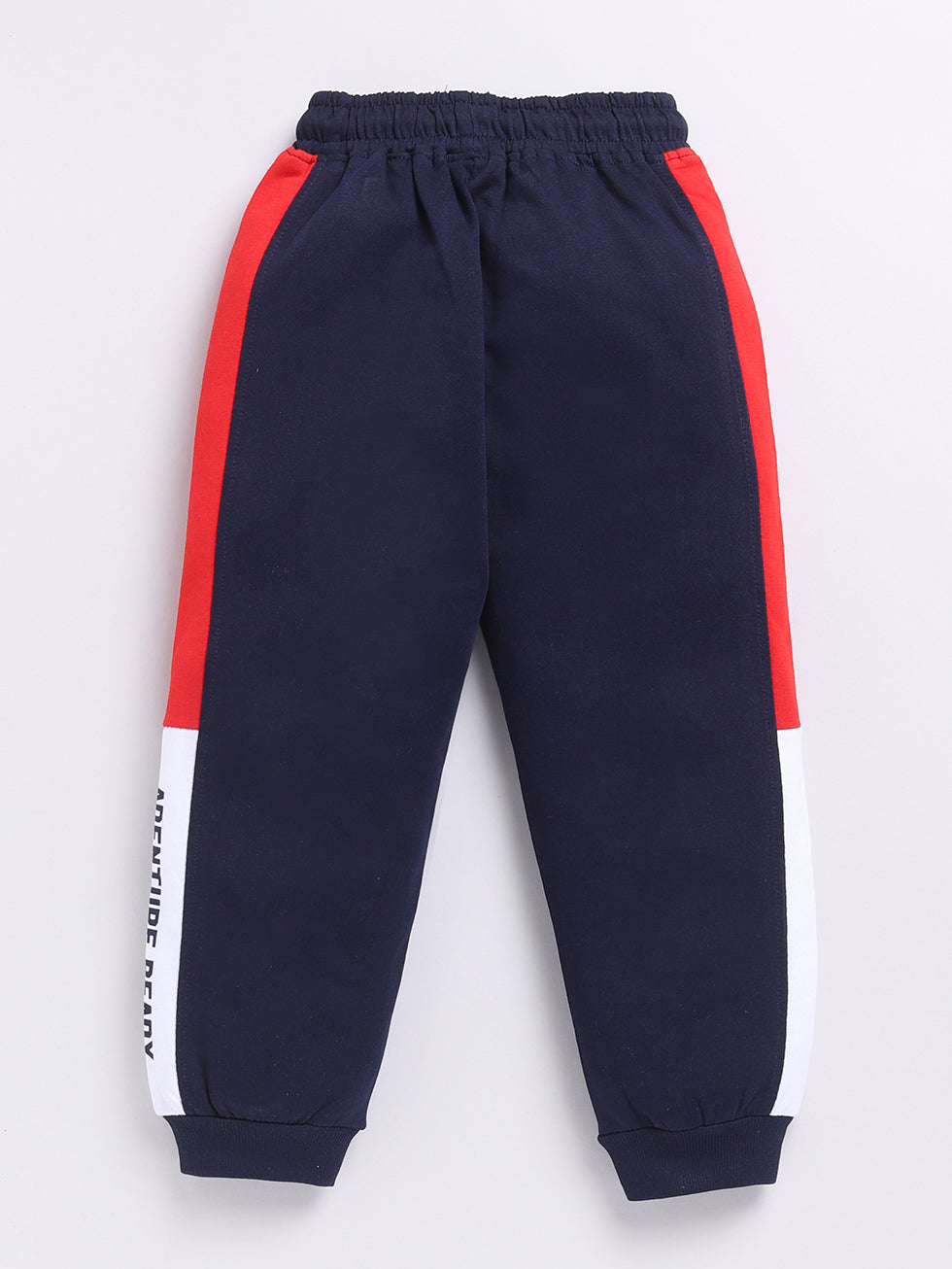 Navy Solid Printed Joggers