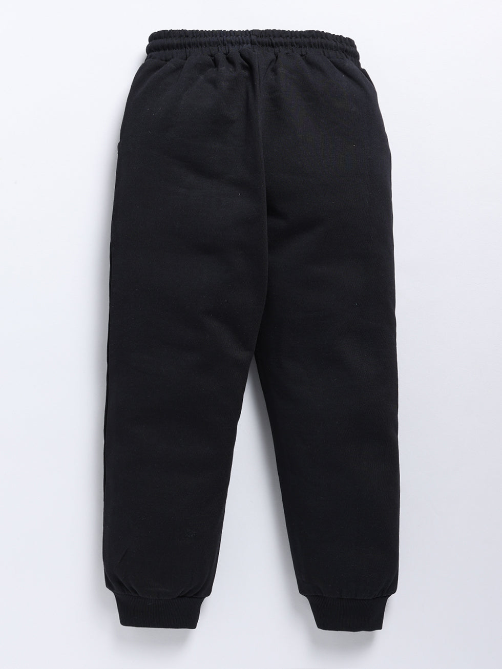 Black Solid Printed Joggers