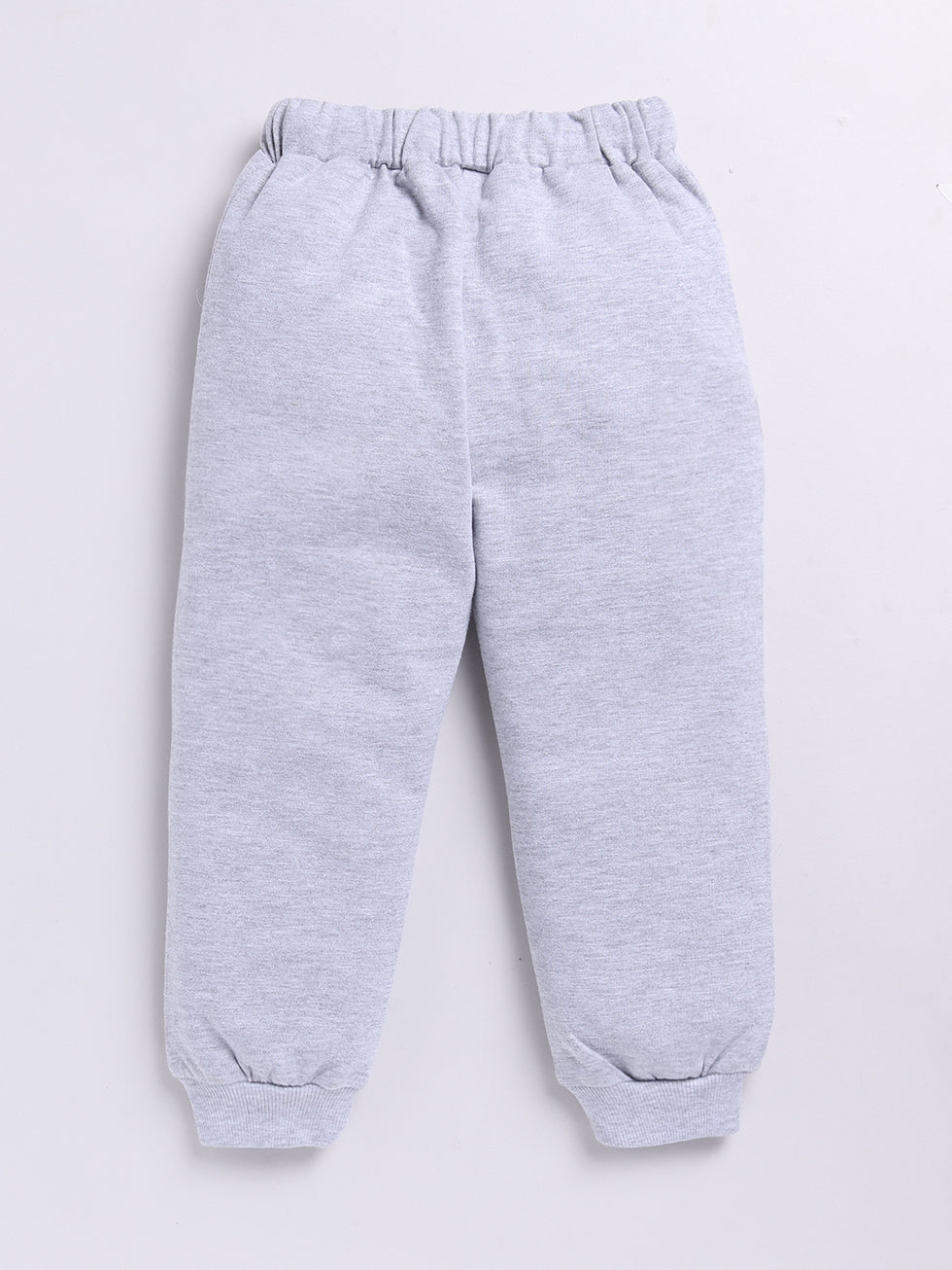 Grey Solid Printed Joggers