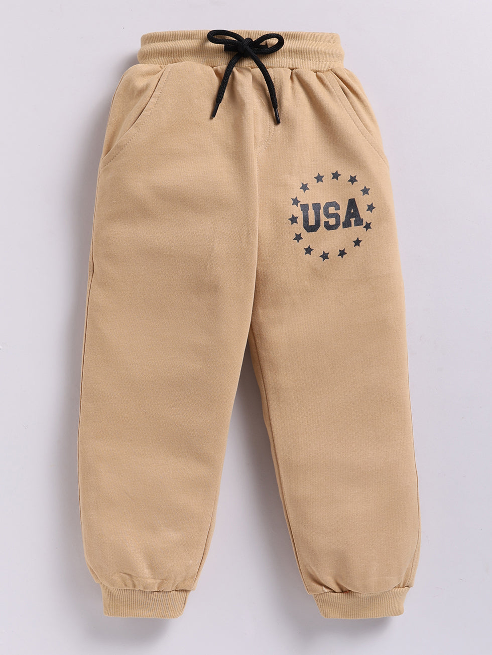 Star & USA Text Print Joggers
