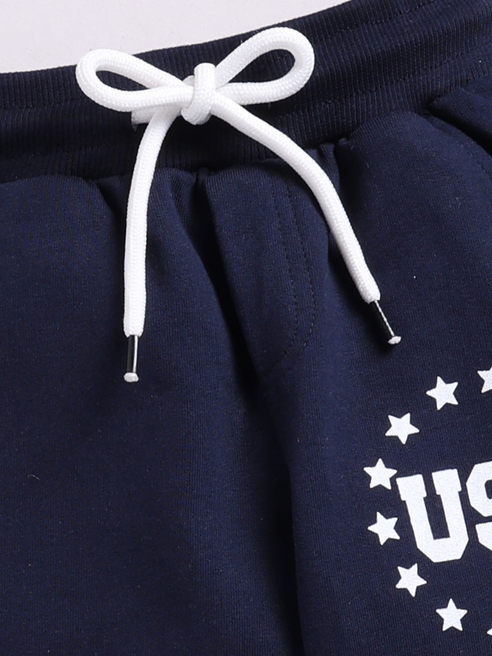 Star & USA Text Print Joggers