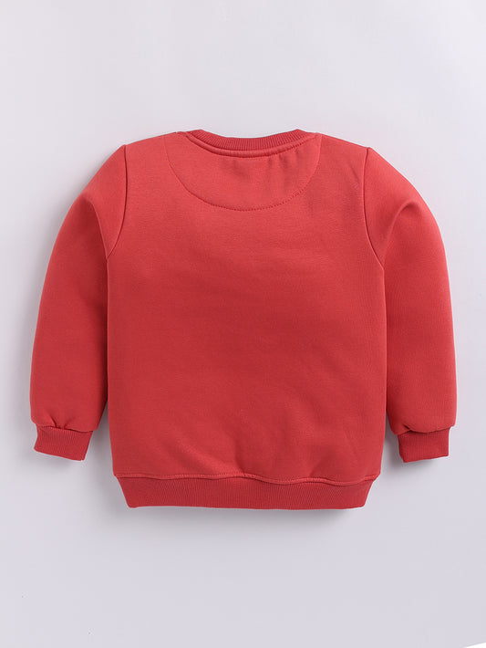 Boys Do It Now Text Print Sweatshirt - Red