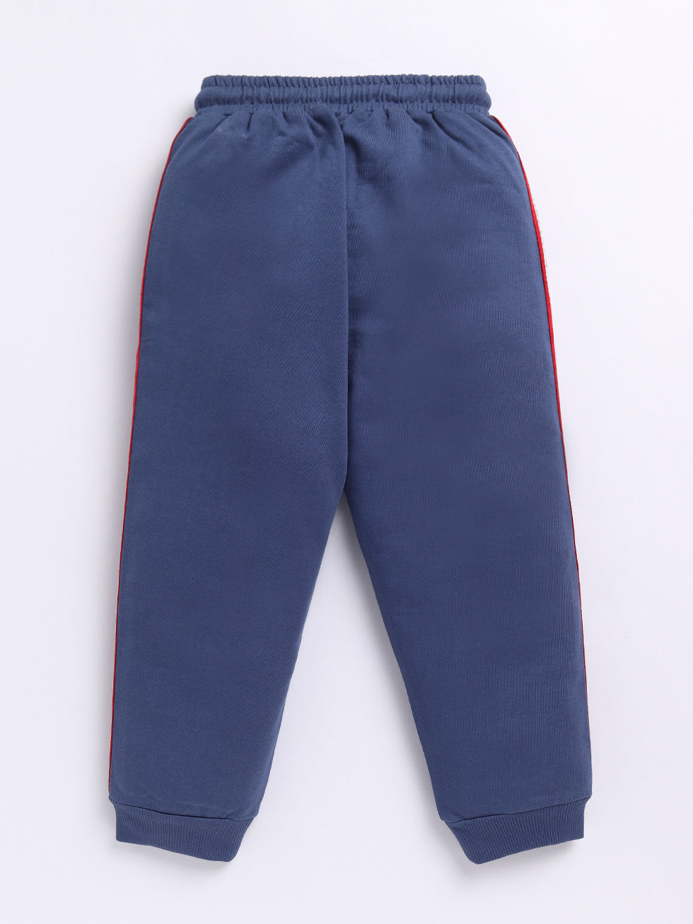 Navy Solid Printed Joggers