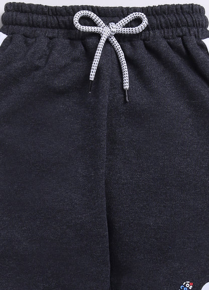Black Secret Printed Joggers