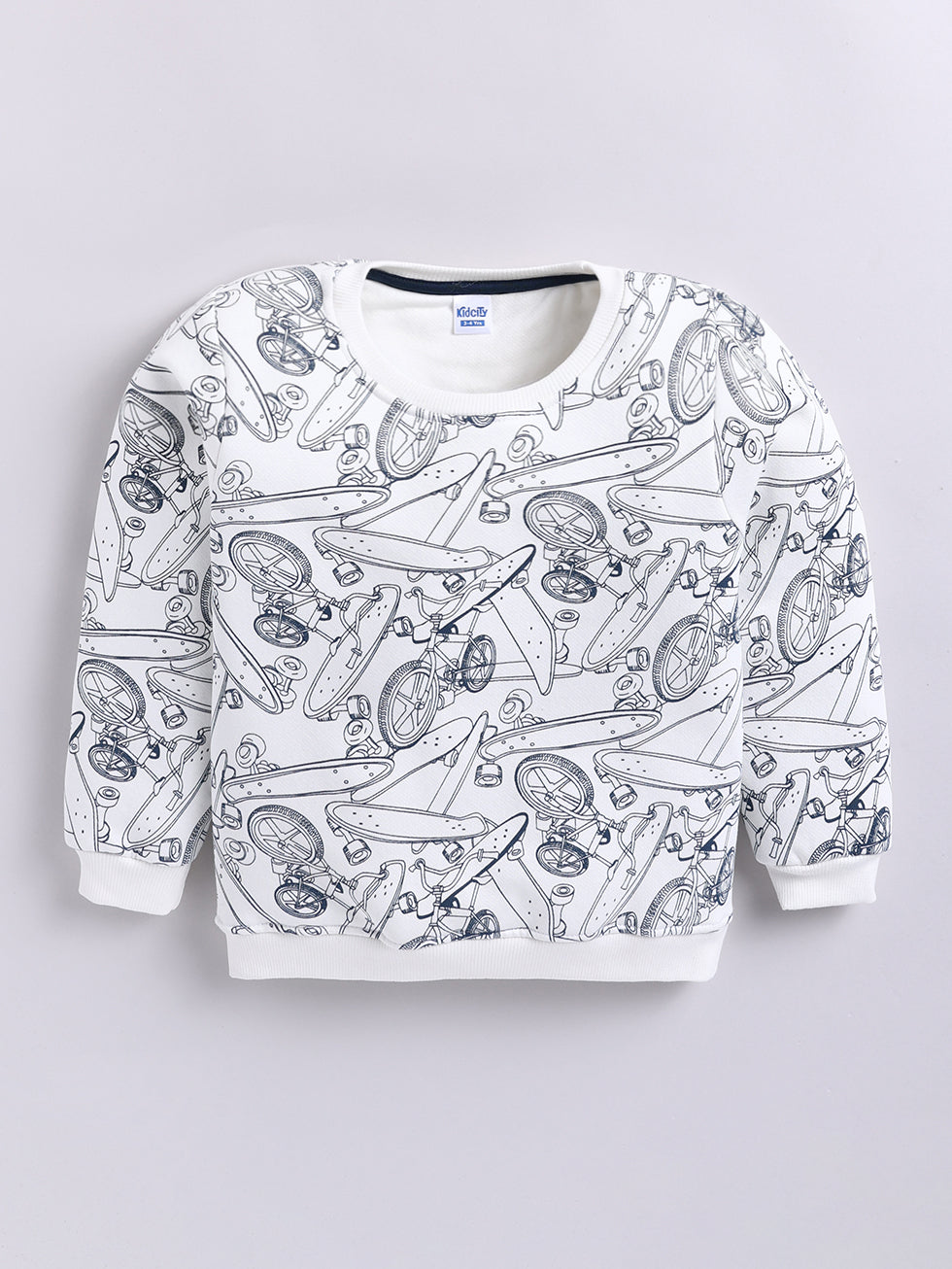 Skateboard & Bicycle Graphic Sweatshirt