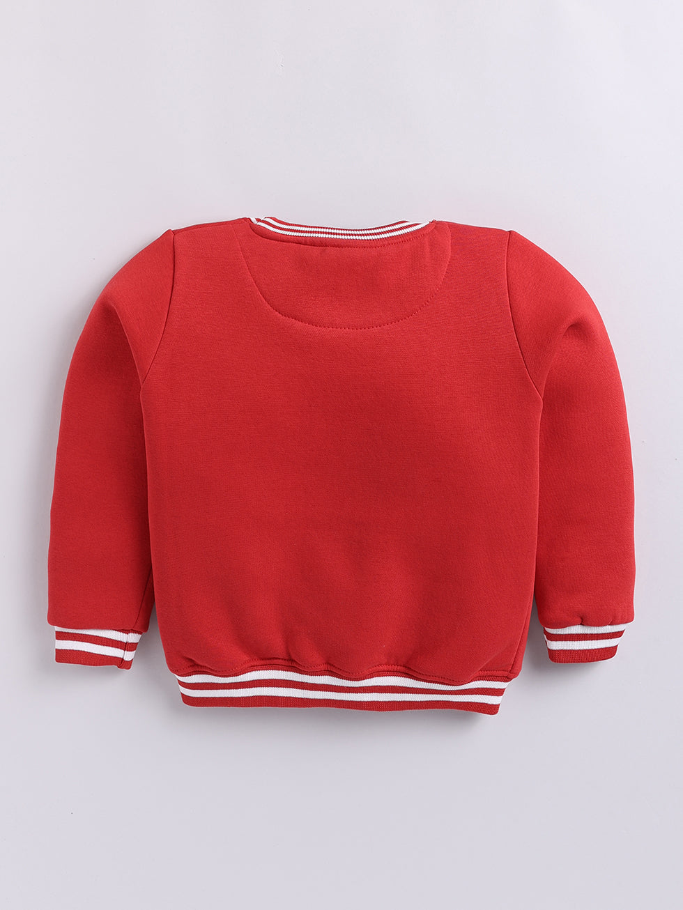 Boys Stay Wild Child Follow Your Heart Text Print Sweatshirt - Red