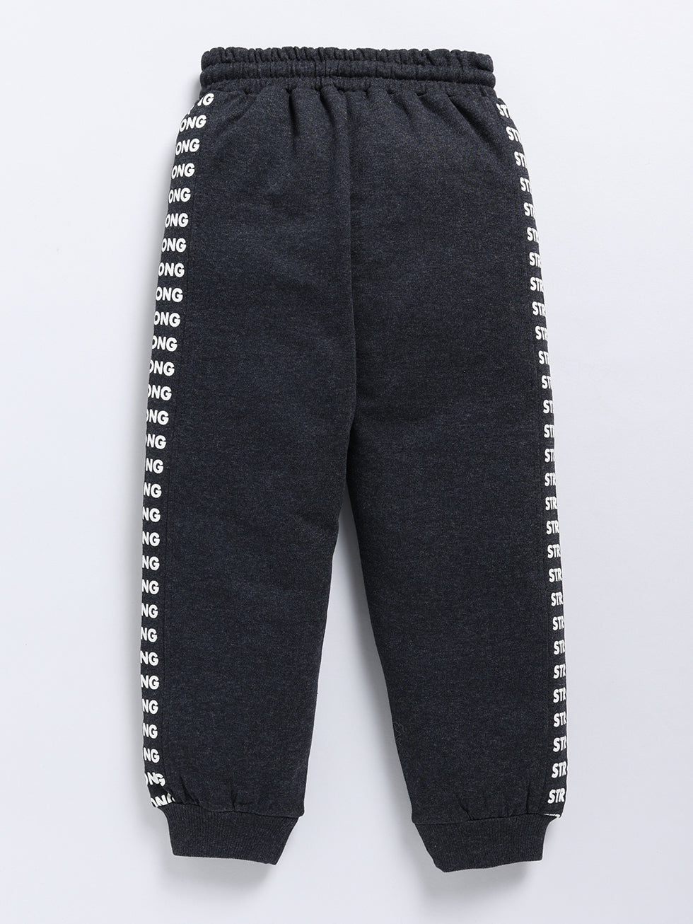 Black Solid Printed Joggers