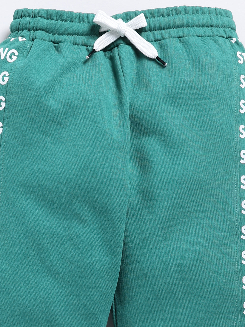 Be Strong Solid Printed Joggers