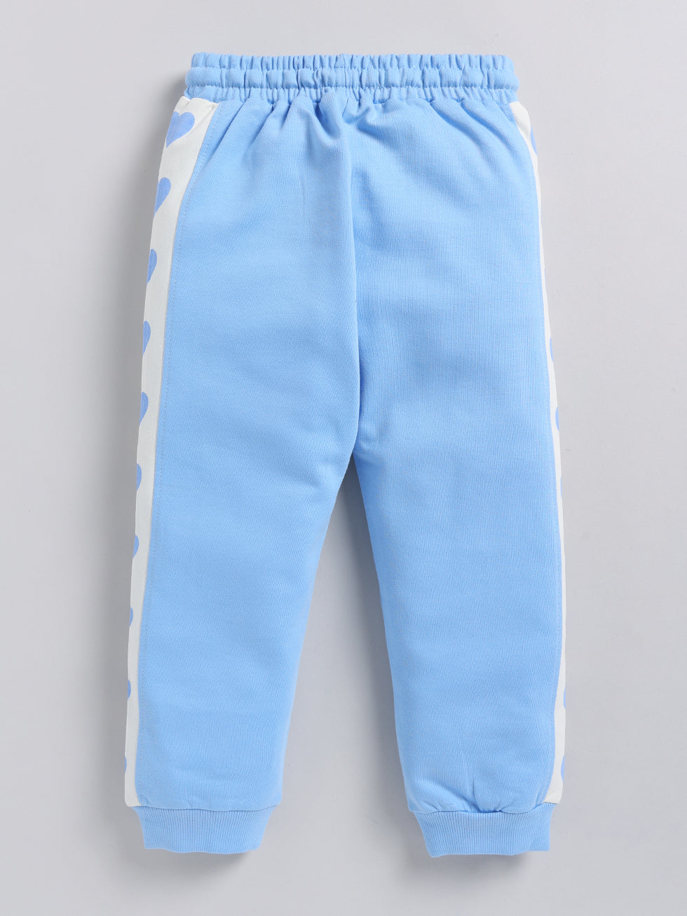 Light Blue Solid Printed Joggers