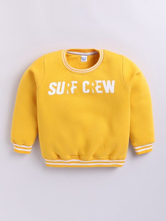 Boys Surf Crew Text Print Sweatshirt - Navy