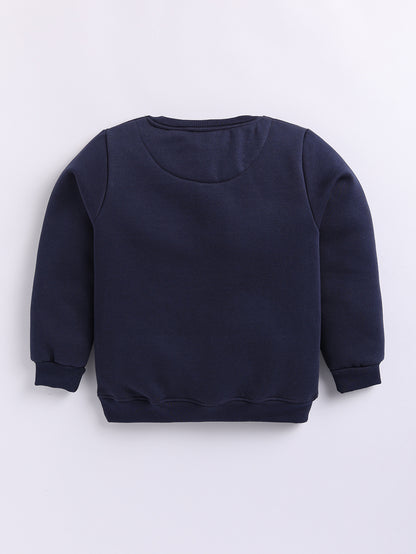 Boys Yes Graphic Print Sweatshirt - Navy