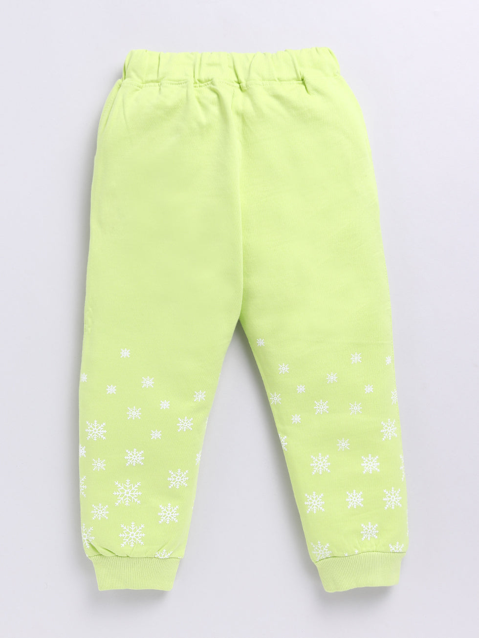 Light Green Solid Printed Joggers