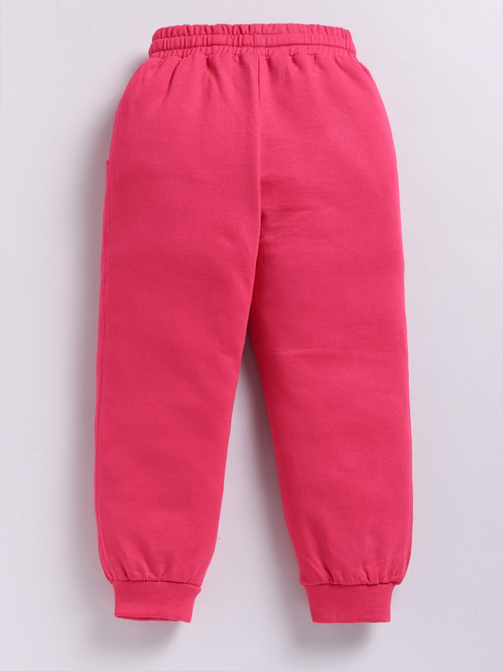 Girls Leaf Print Joggers - Pink