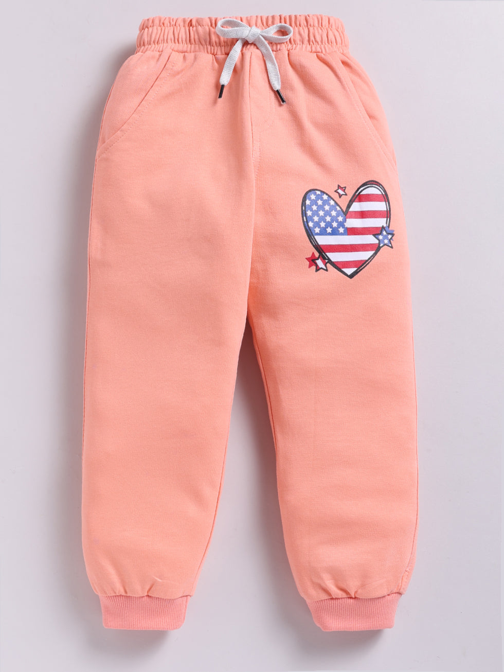Star-Spangled Heart Print Joggers