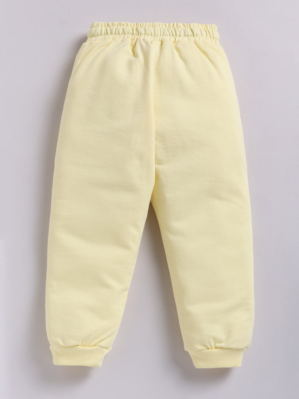 Girls Sunshine Happy Vibes Print Joggers - Light Lemon