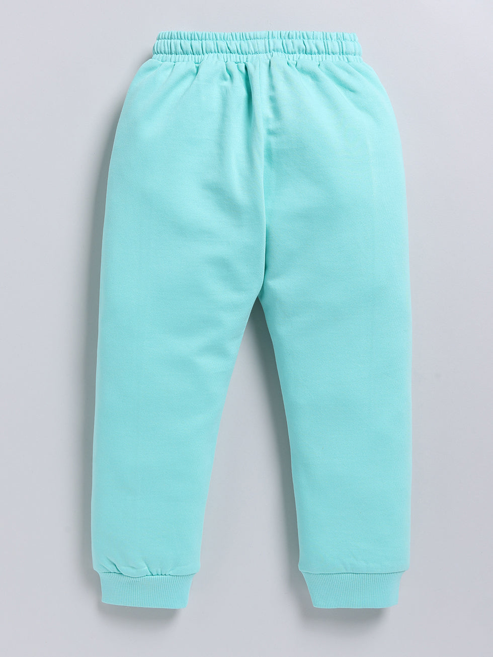 Light Blue Solid Printed Joggers