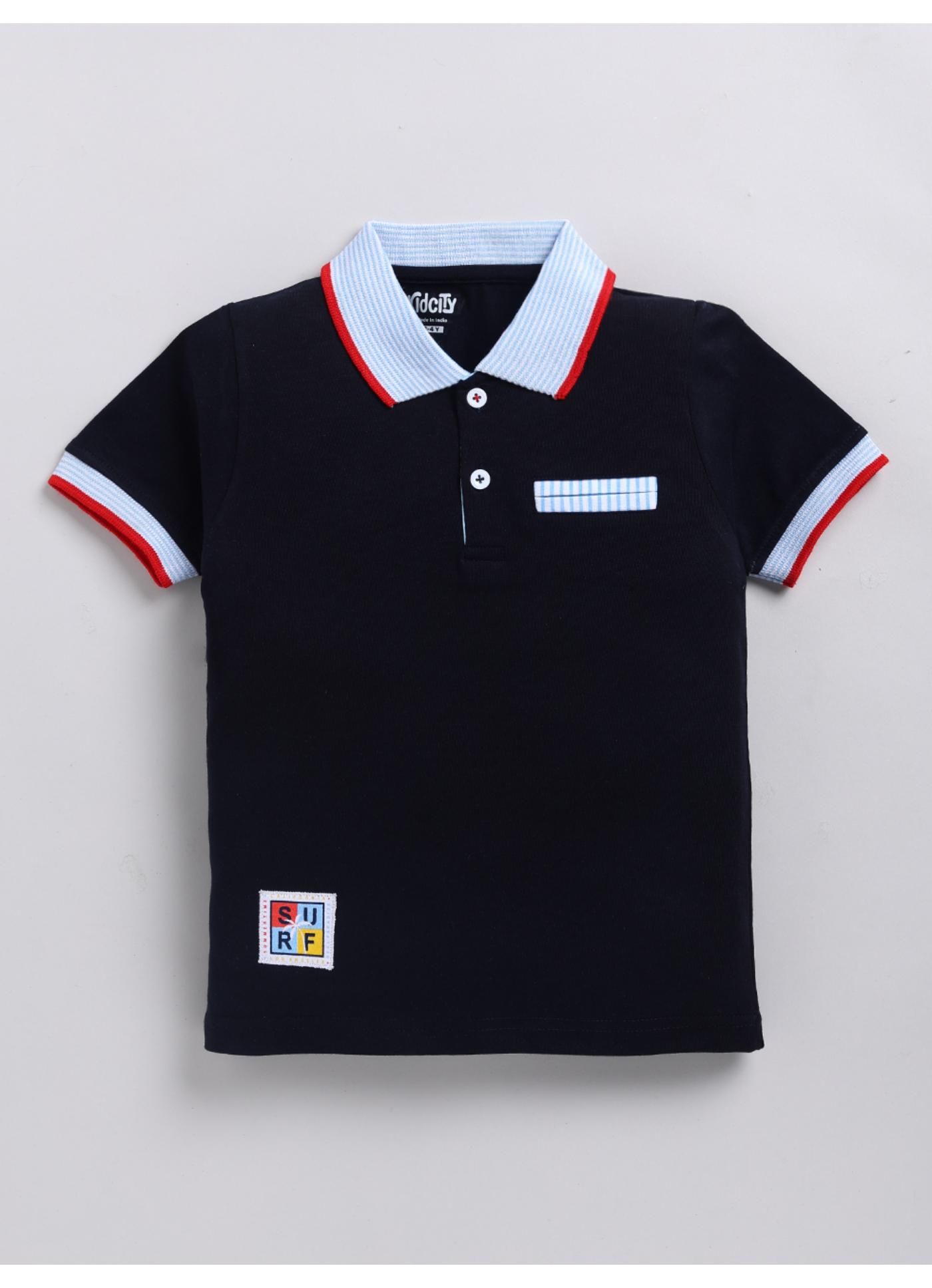 Contrast Trim Polo T-Shirt