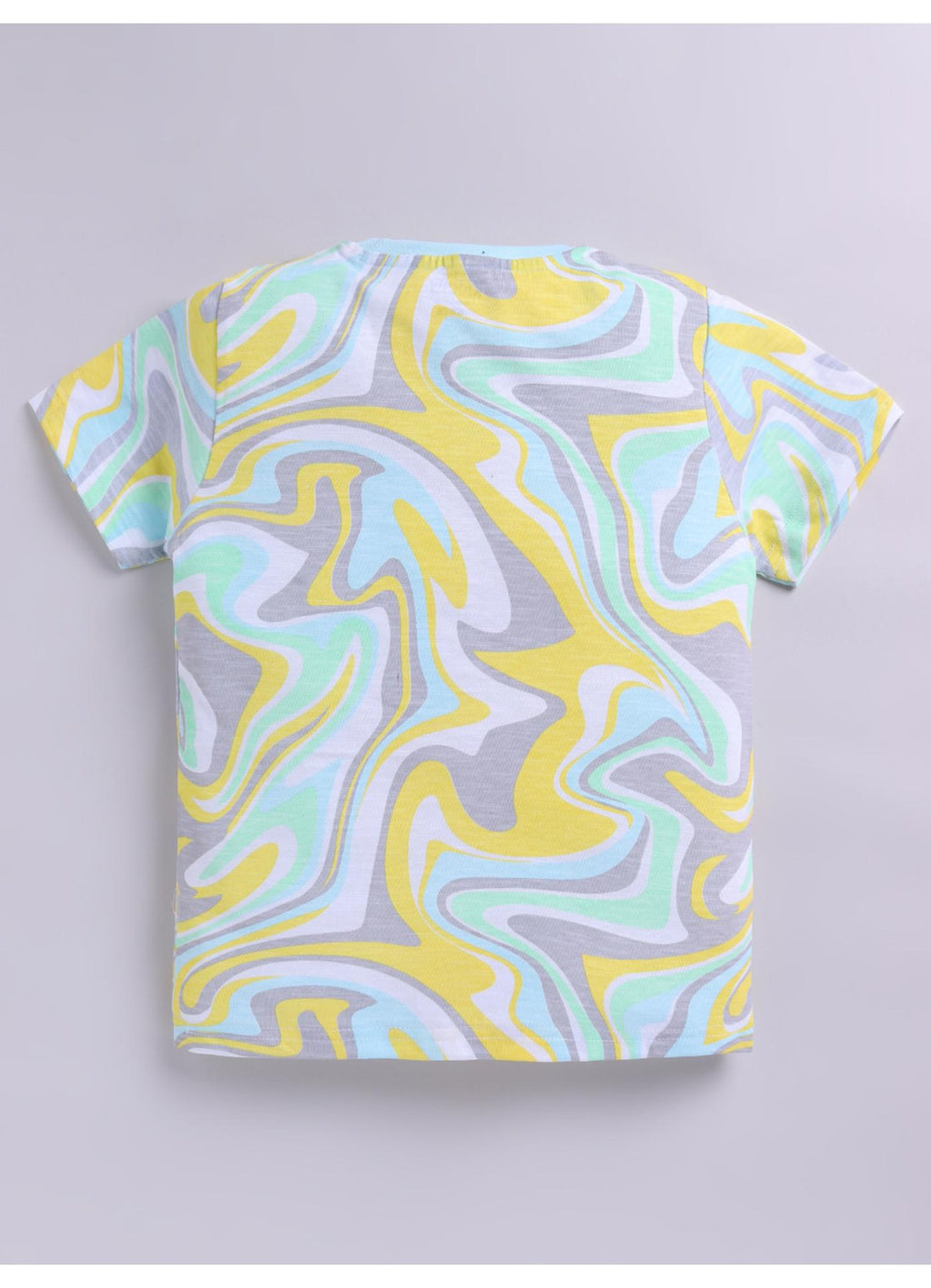 Be Happy Marble Swirl Graphic T-Shirt