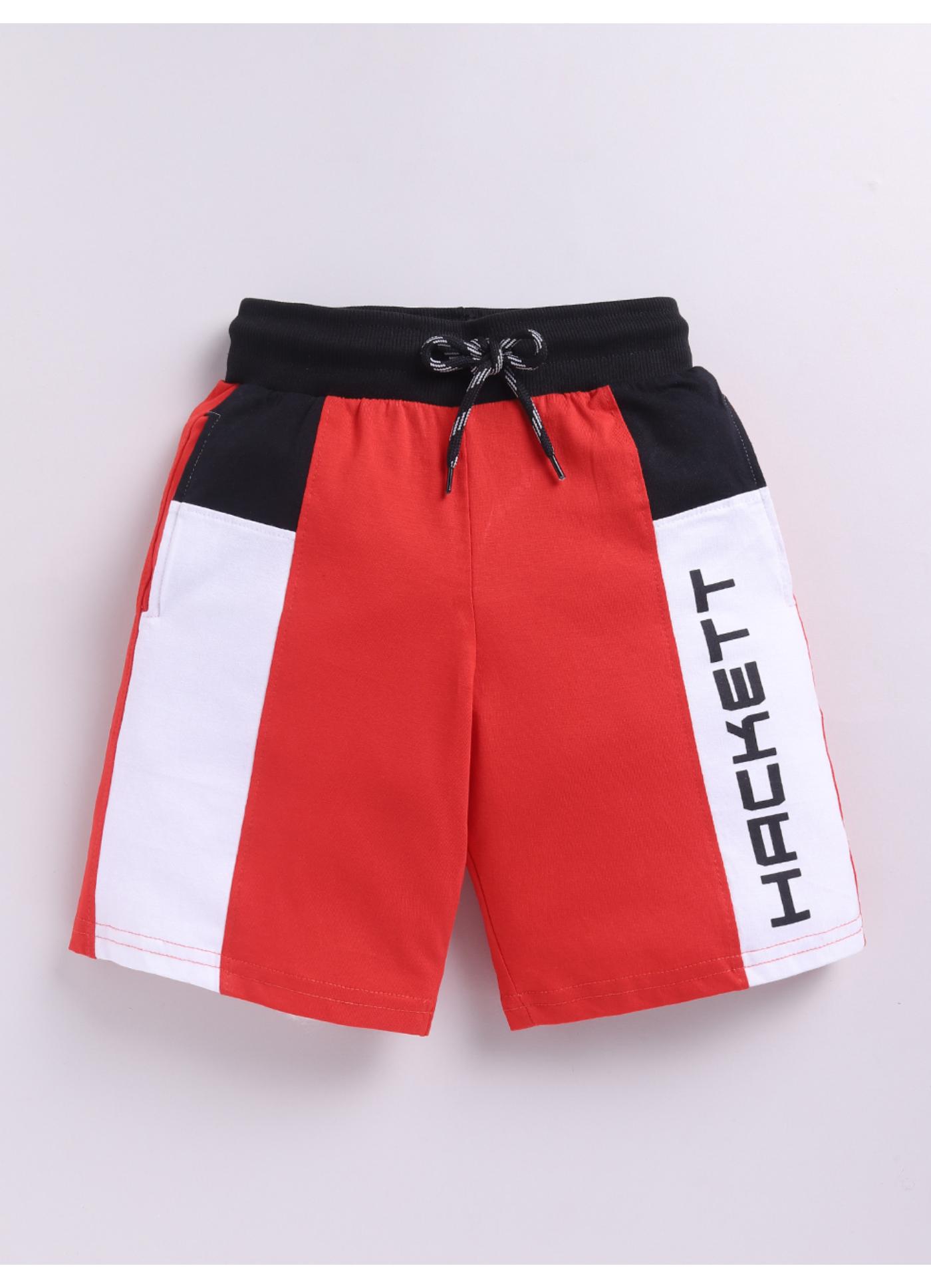 Colorblock “Hackett” Cotton Shorts