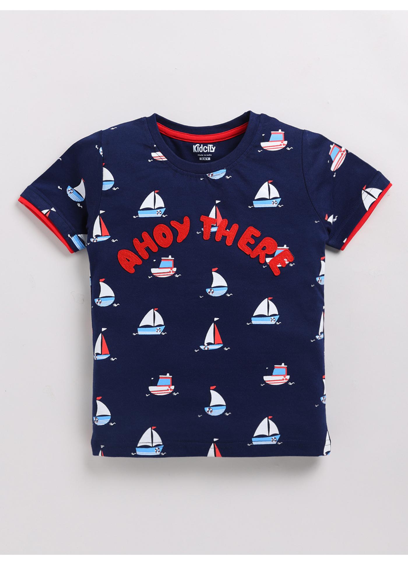 Ahoy There Sailboat All-Over Print T-Shirt