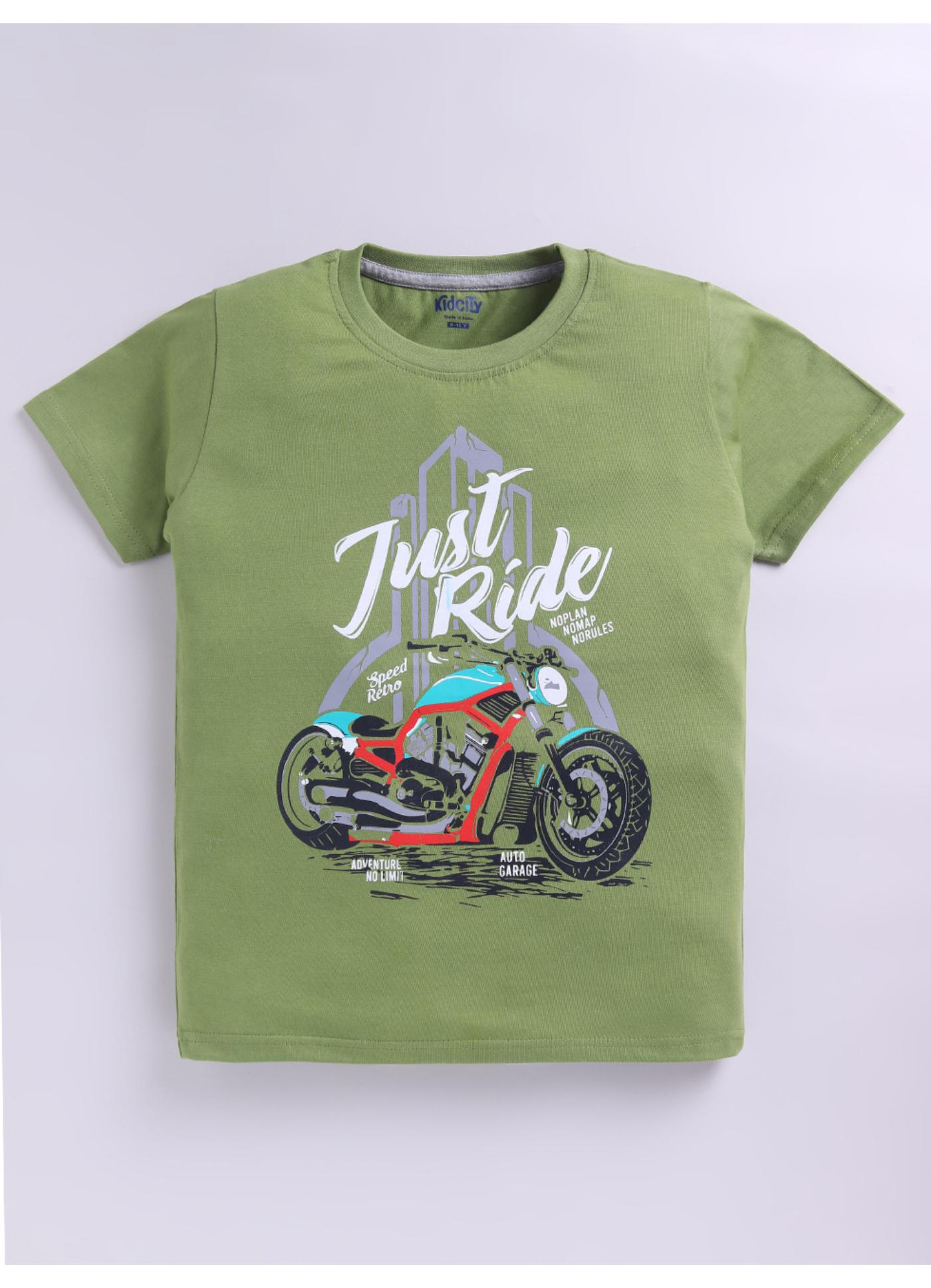 Just Ride Motorcycle Graphic T-Shirt