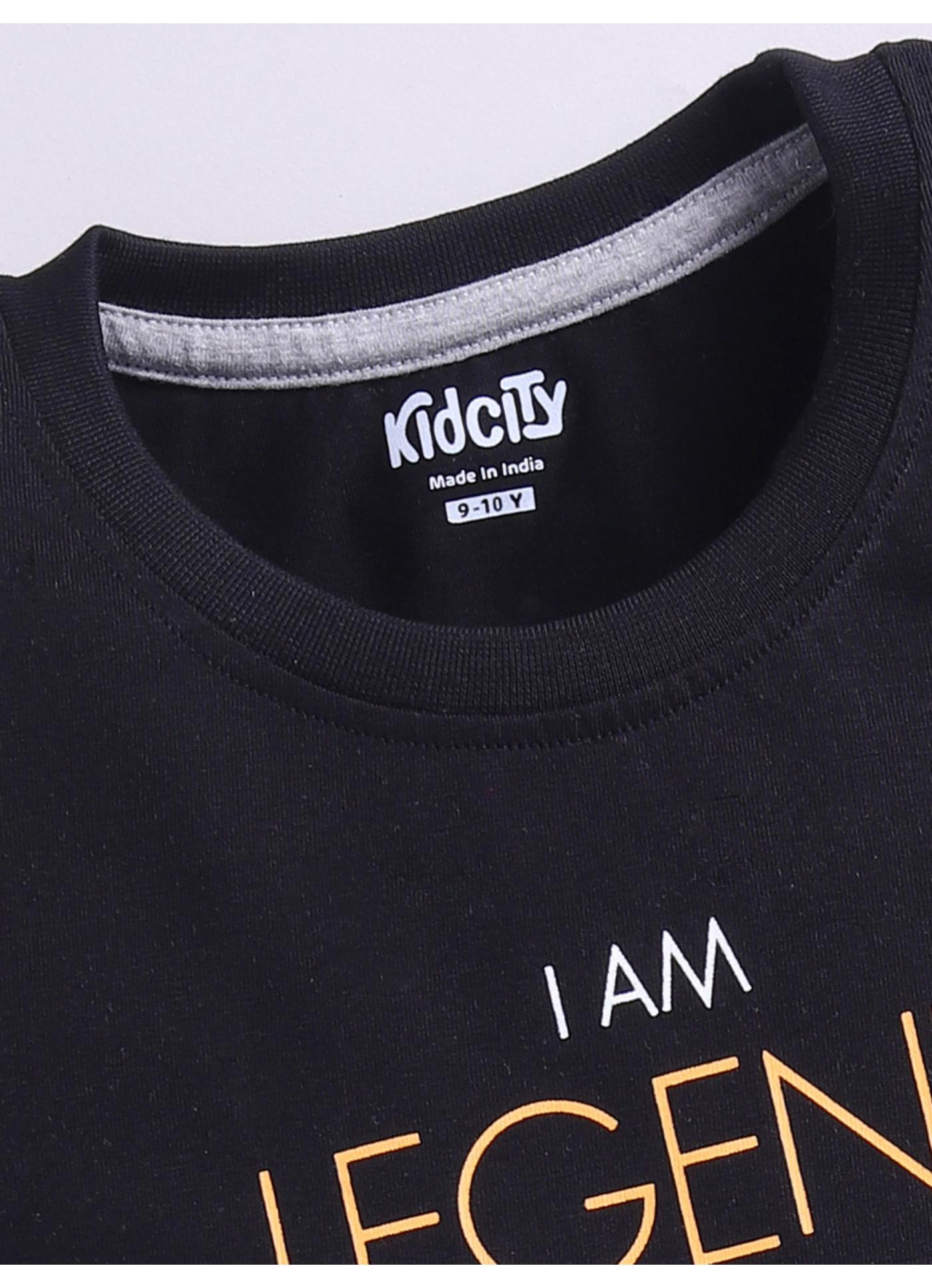 I Am Legend Motorcycle Graphic Print Black Cotton T-Shirt