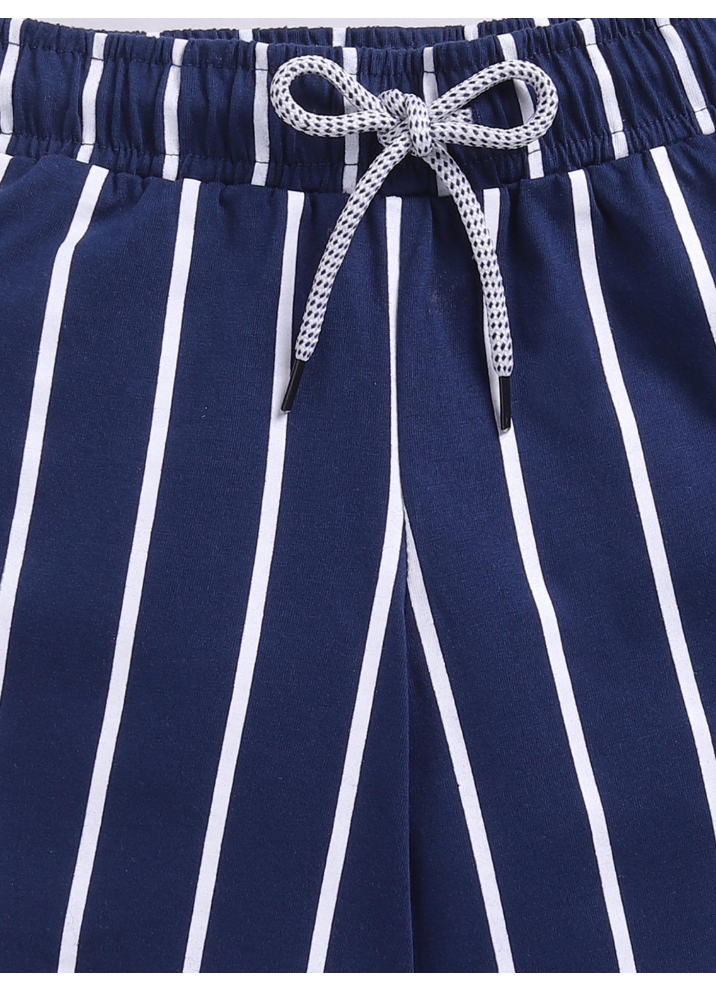 Striped Cotton Shorts