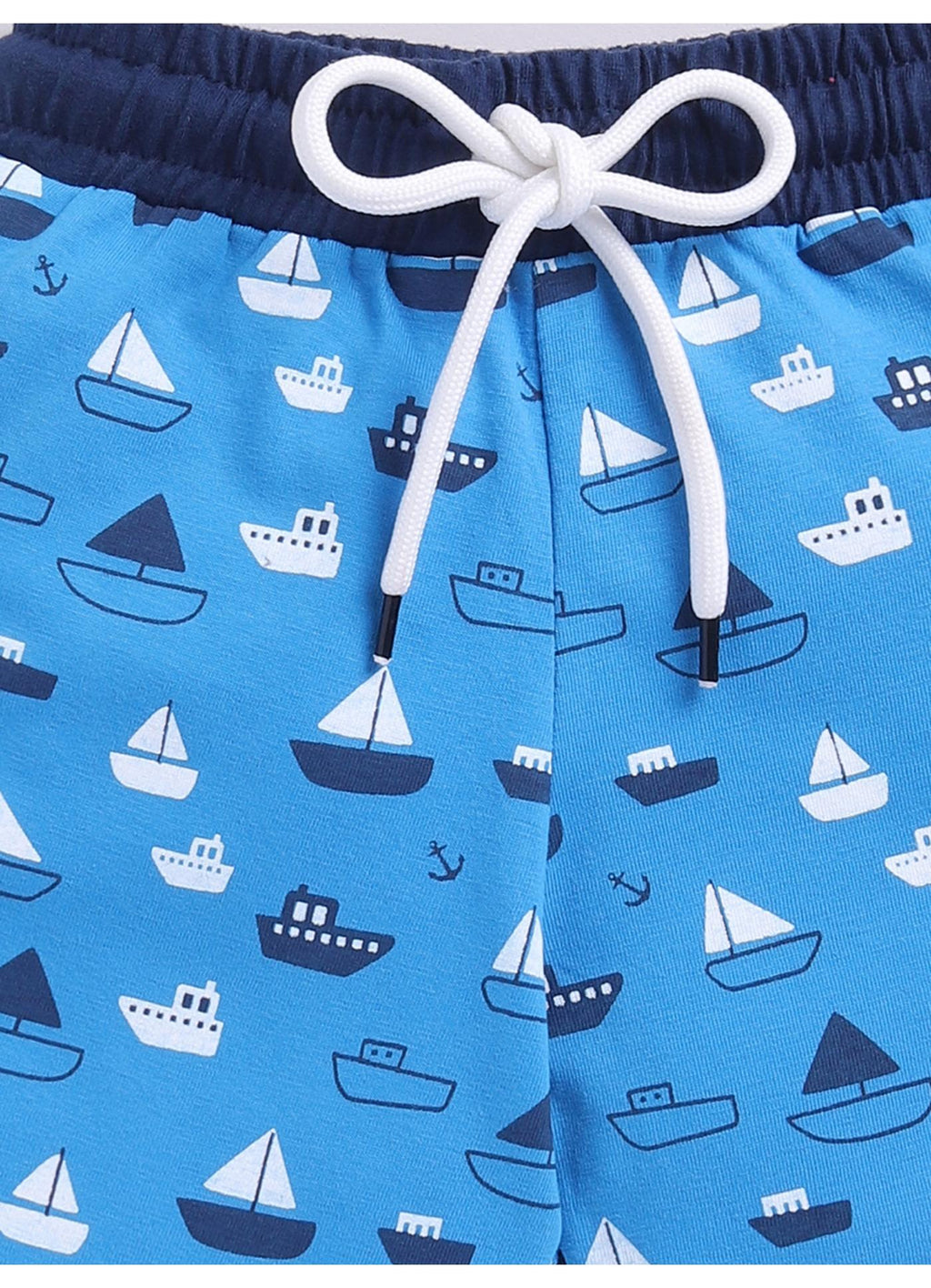 Fun Boat Print Summer Shorts