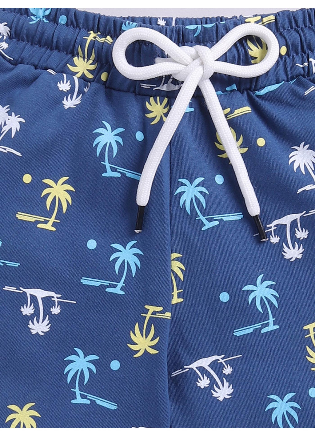 Tropical Palm Tree Print Summer Casual Shorts