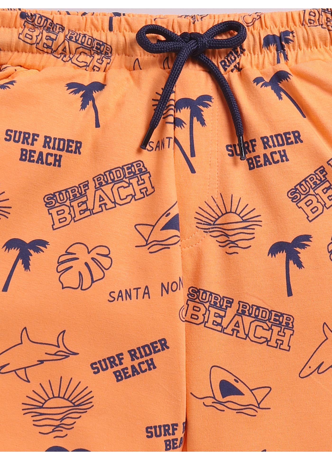 Surf Rider Beach Print Shorts
