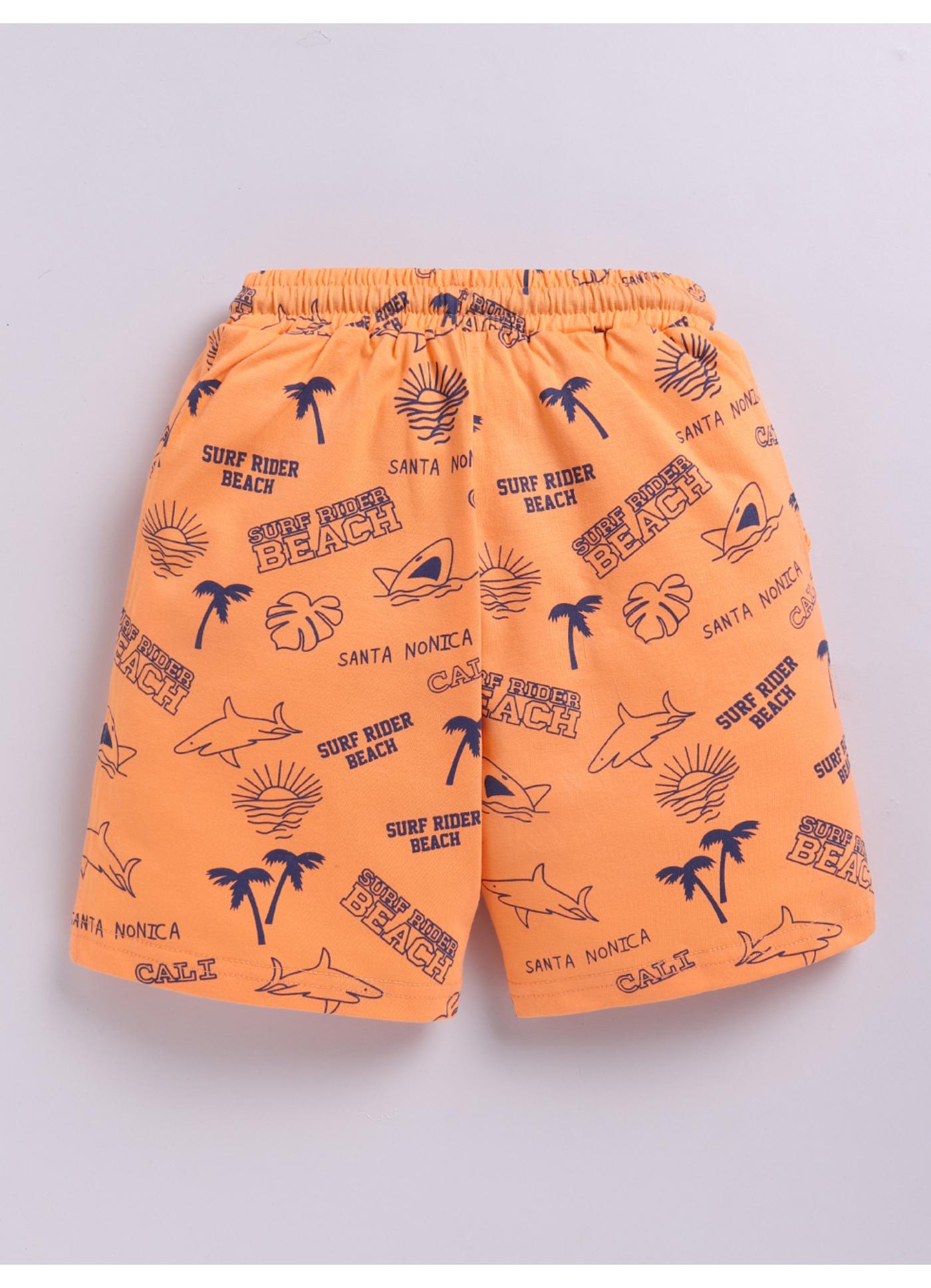 Surf Rider Beach Print Shorts