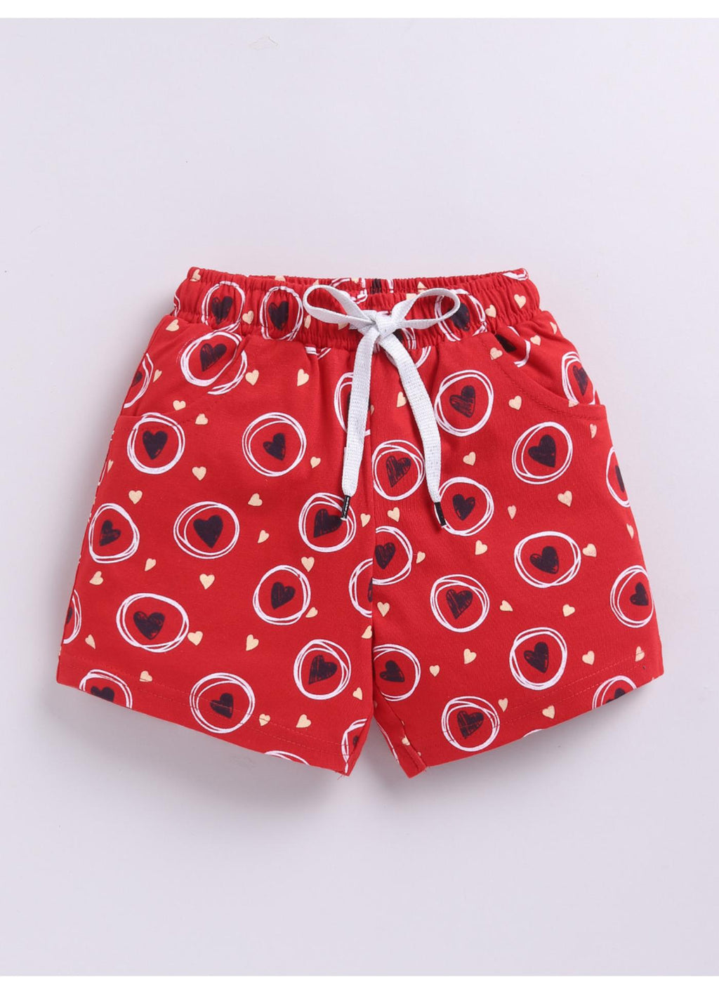 Heart Print Cotton Shorts